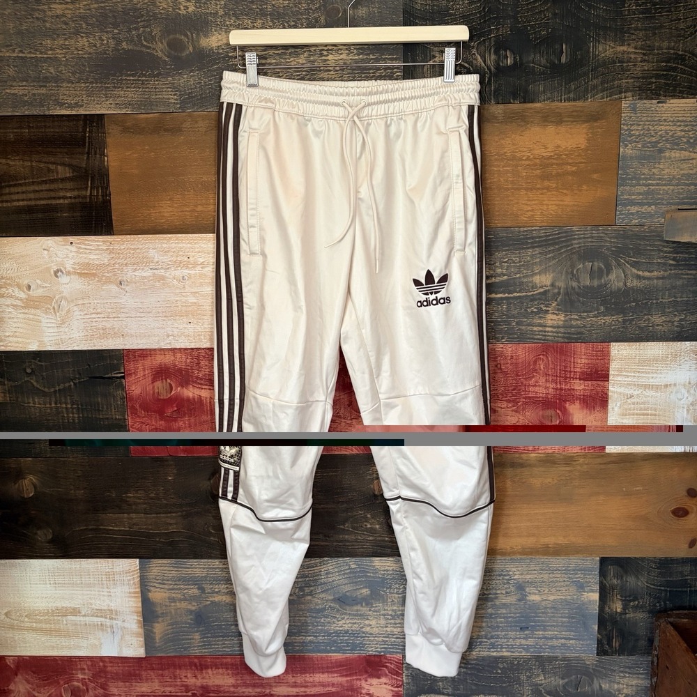 Adidas Mens Tracksuit Bottoms White M Chile 20 Wonder Wet Look Originals Pants